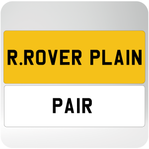 Range Rover Number Plates plane