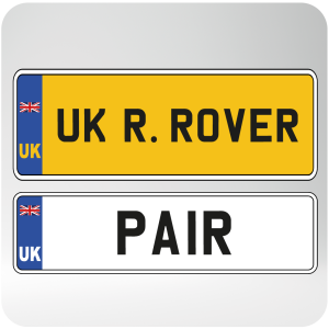 uk ranger rover number plate pair front and back