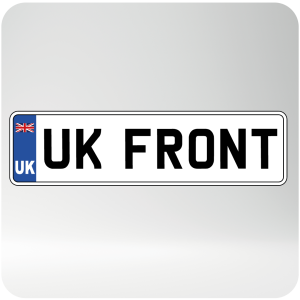 UK front car number plate